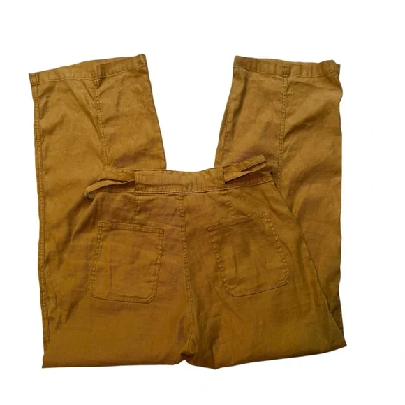 HUDSON (Anthropologie) Tie Waist Wide Leg Trouser in Desert Sand, Sz 32 - Picture 7 of 14